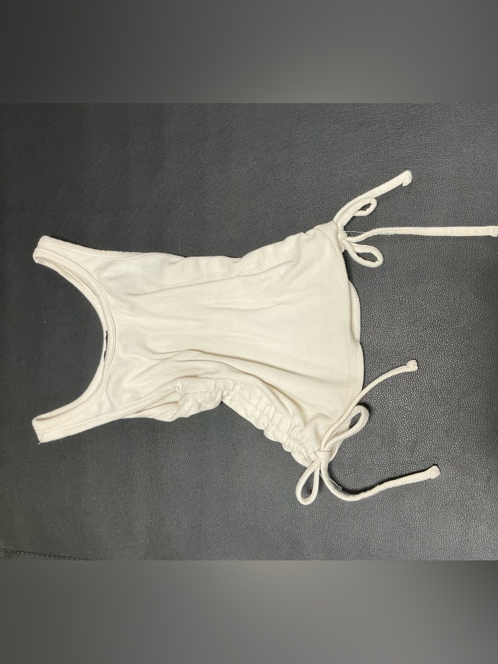 Women's Cream Adjustable Side-Tie Intimate Top